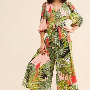 Anthropologie Hutch Lost in a Jungle Jumpsuit Size S